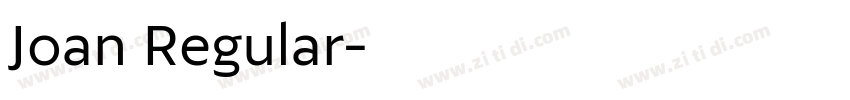 Joan Regular字体转换